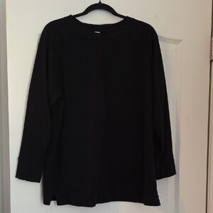 Old Navy Black Petite Long Sleeve Sweatshirt Sz PL
